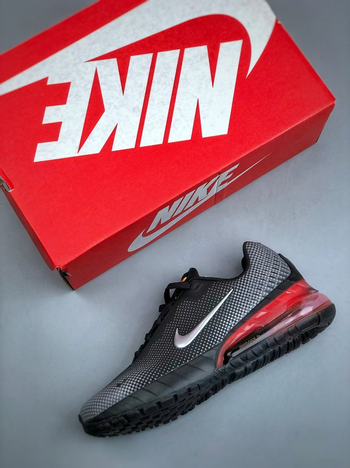 Nike Air Zoom Spiridon Black Red Running Shoes