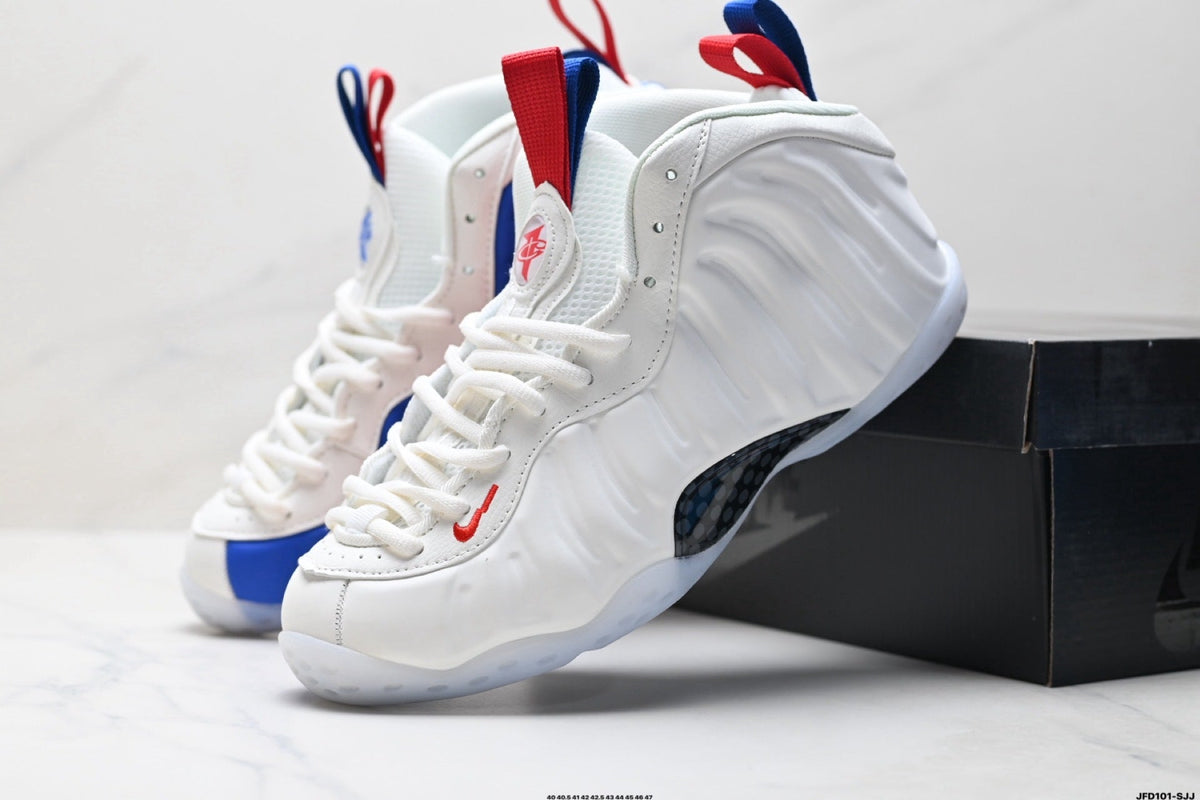 Nike Air Foamposite One Penny Hardaway White Blue Red Sneakers