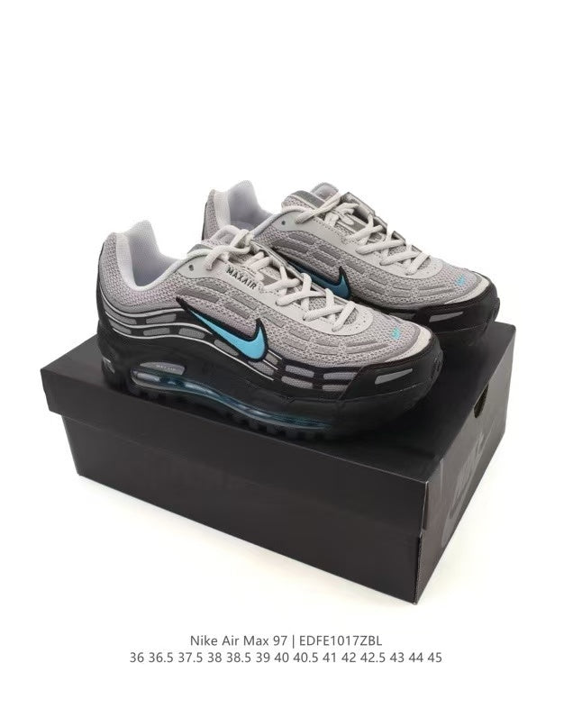 Nike Air Max 97 Grey and Black Sneakers EDE1017ZBL