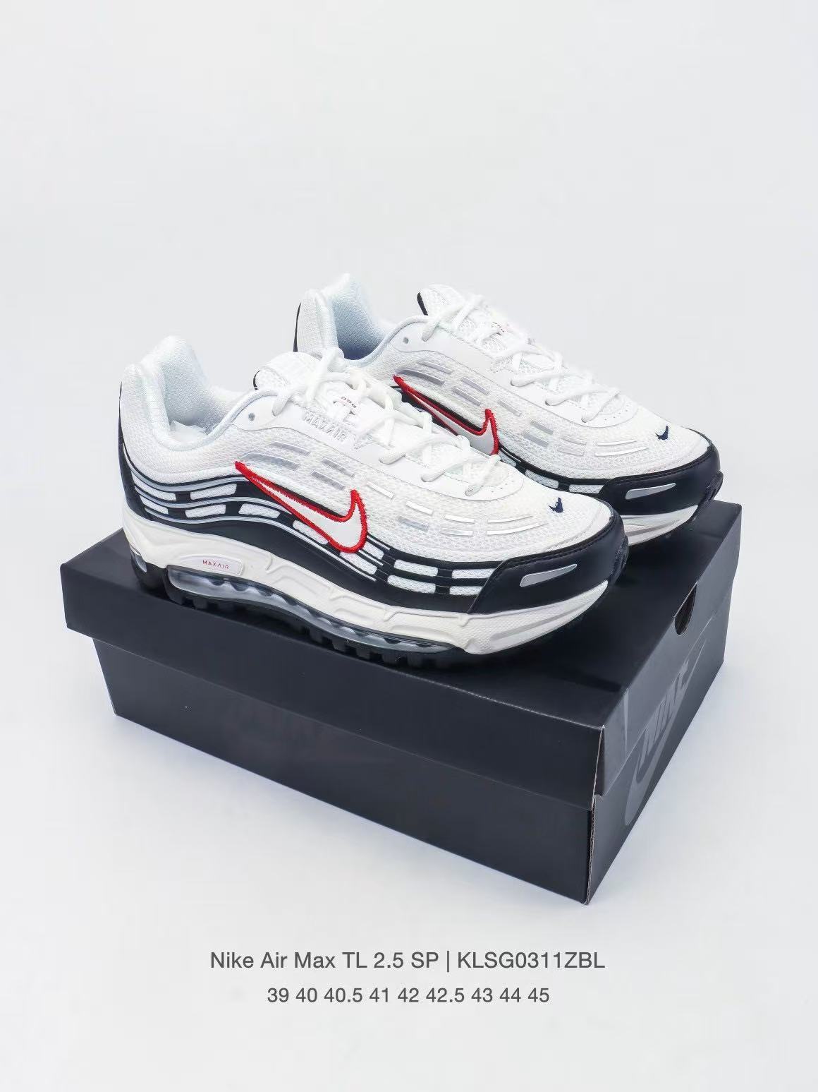 Nike Air Max TL 2.5 White and Navy Sneakers