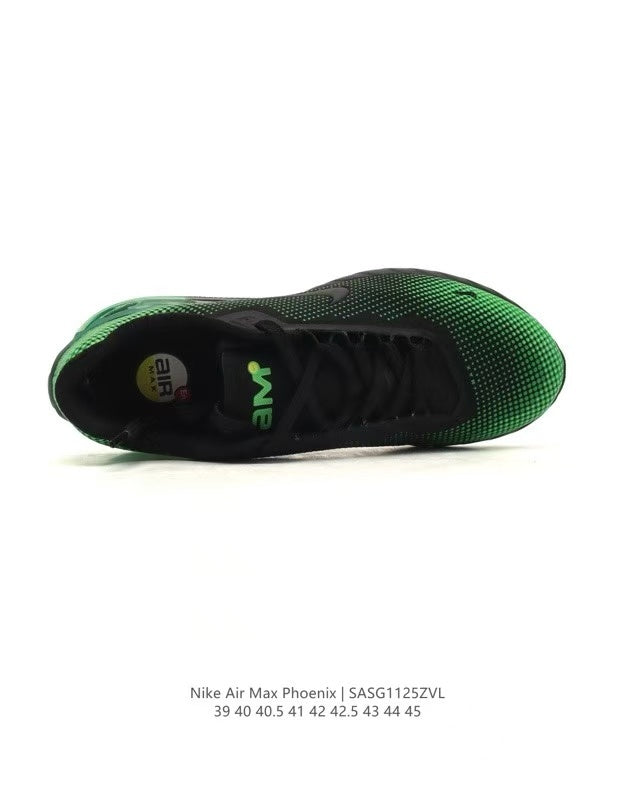 Nike Air Max Phoenix Black and Green Sneakers SAG112ZVL