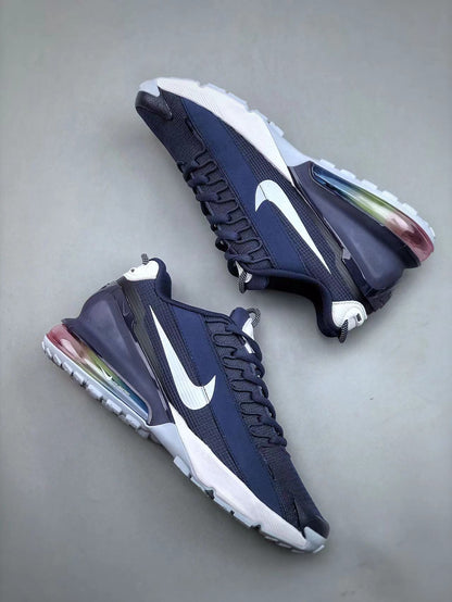 Nike Air Max 270 React Sneakers in Navy and White
