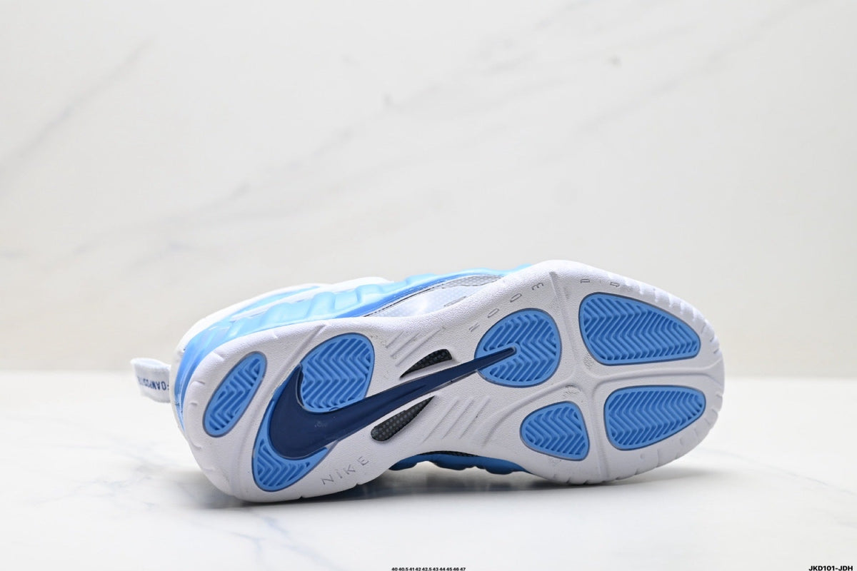 Nike Air Foamposite One Hardaway Blue and White Sneakers