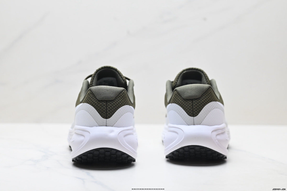 Nike Revolution 8 Olive Green and White Running Shoes