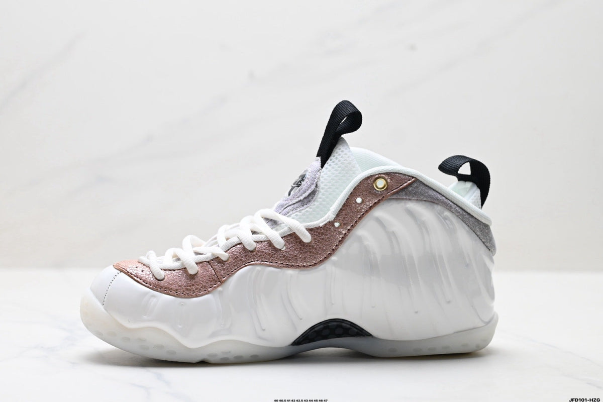 Nike Air Foamposite Penny Hardaway White and Rose High-Top Sneakers