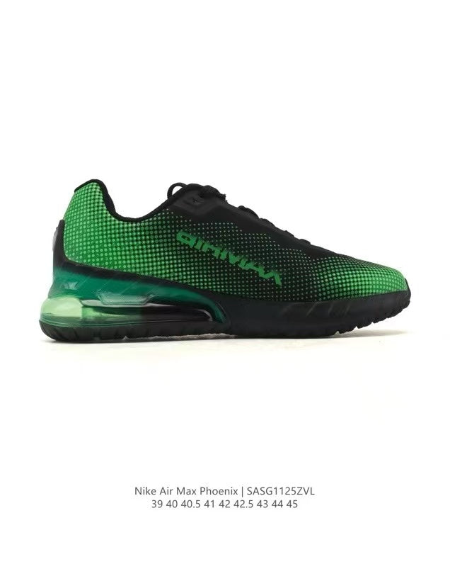 Nike Air Max Phoenix Black and Green Sneakers SAG112ZVL