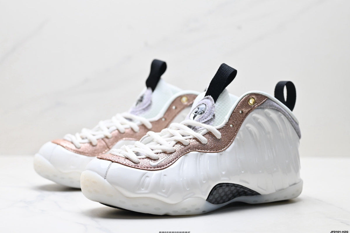 Nike Air Foamposite Penny Hardaway White and Rose High-Top Sneakers
