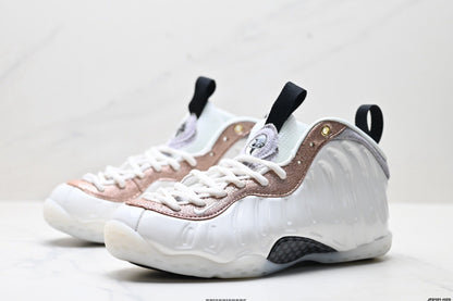 Nike Air Foamposite Penny Hardaway White and Rose High-Top Sneakers