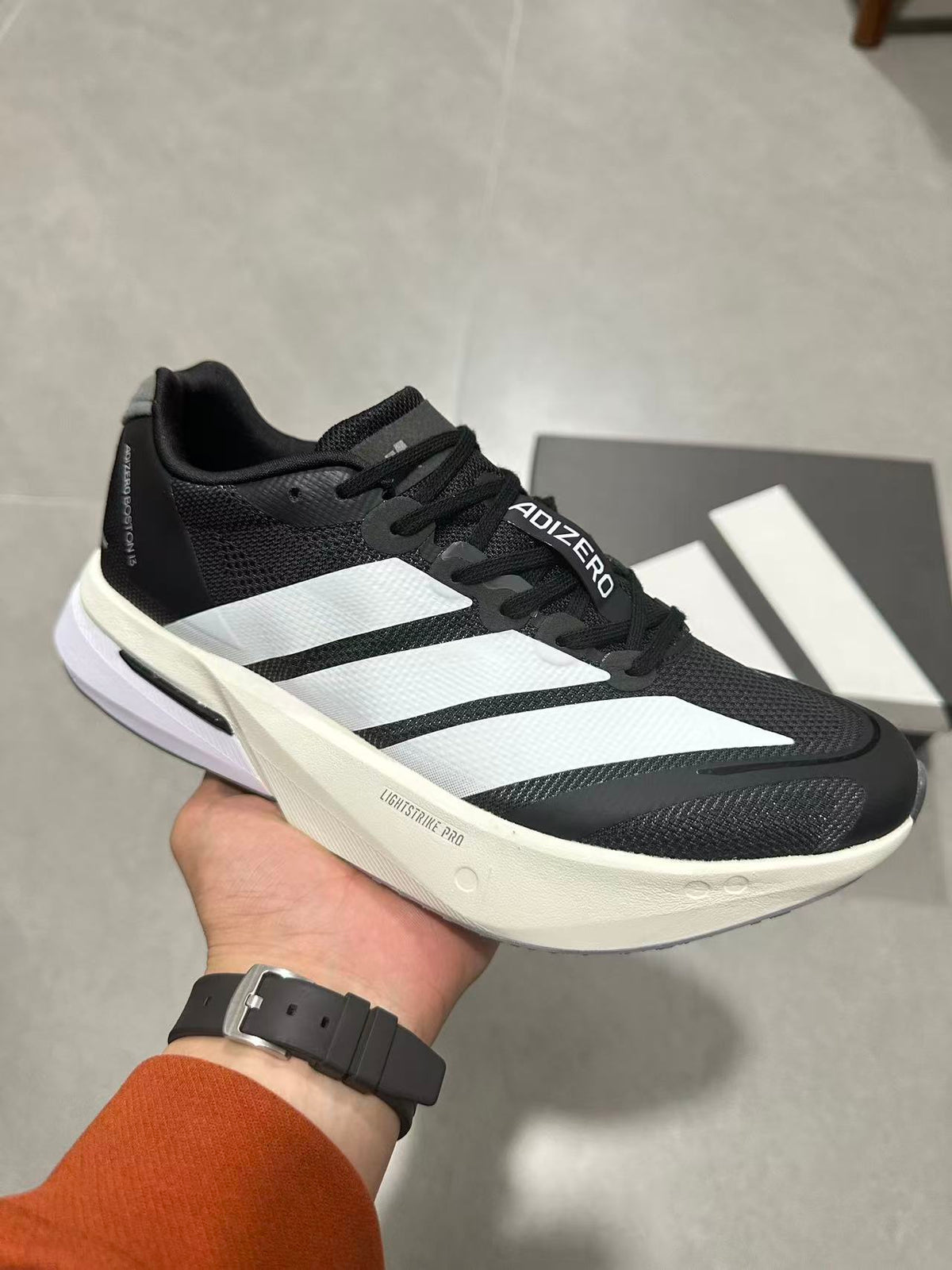 Nike Adizero Lightstrike Pro Running Shoes Black White JS4938