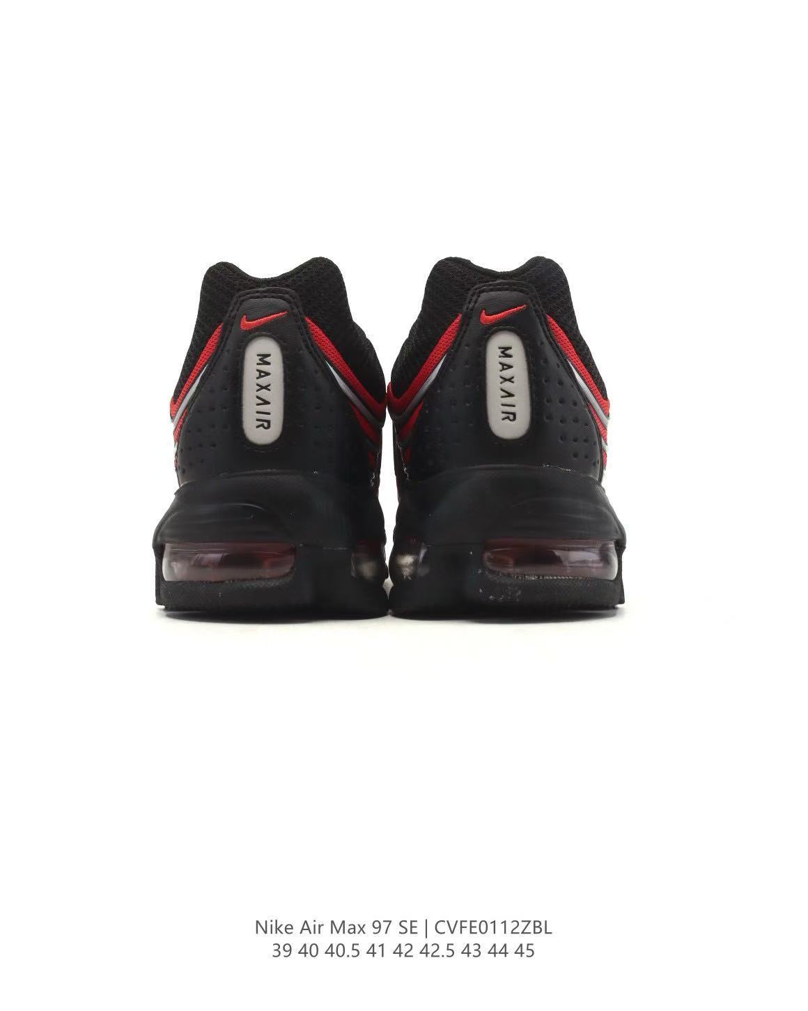 Nike Air Max 97 SE Black Red Sneakers CVFE0112ZBL