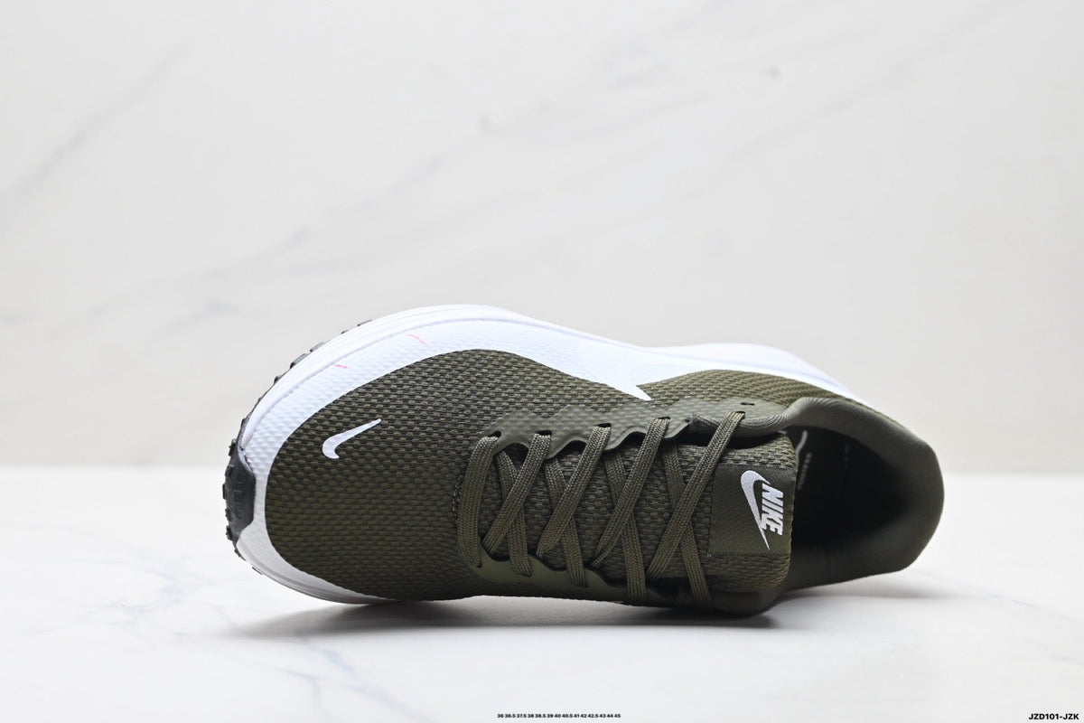 Nike Revolution 8 Olive Green and White Running Shoes
