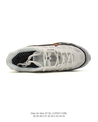 Nike Air Max 97 SE White Silver Gold Sneakers CVFF013ZBL