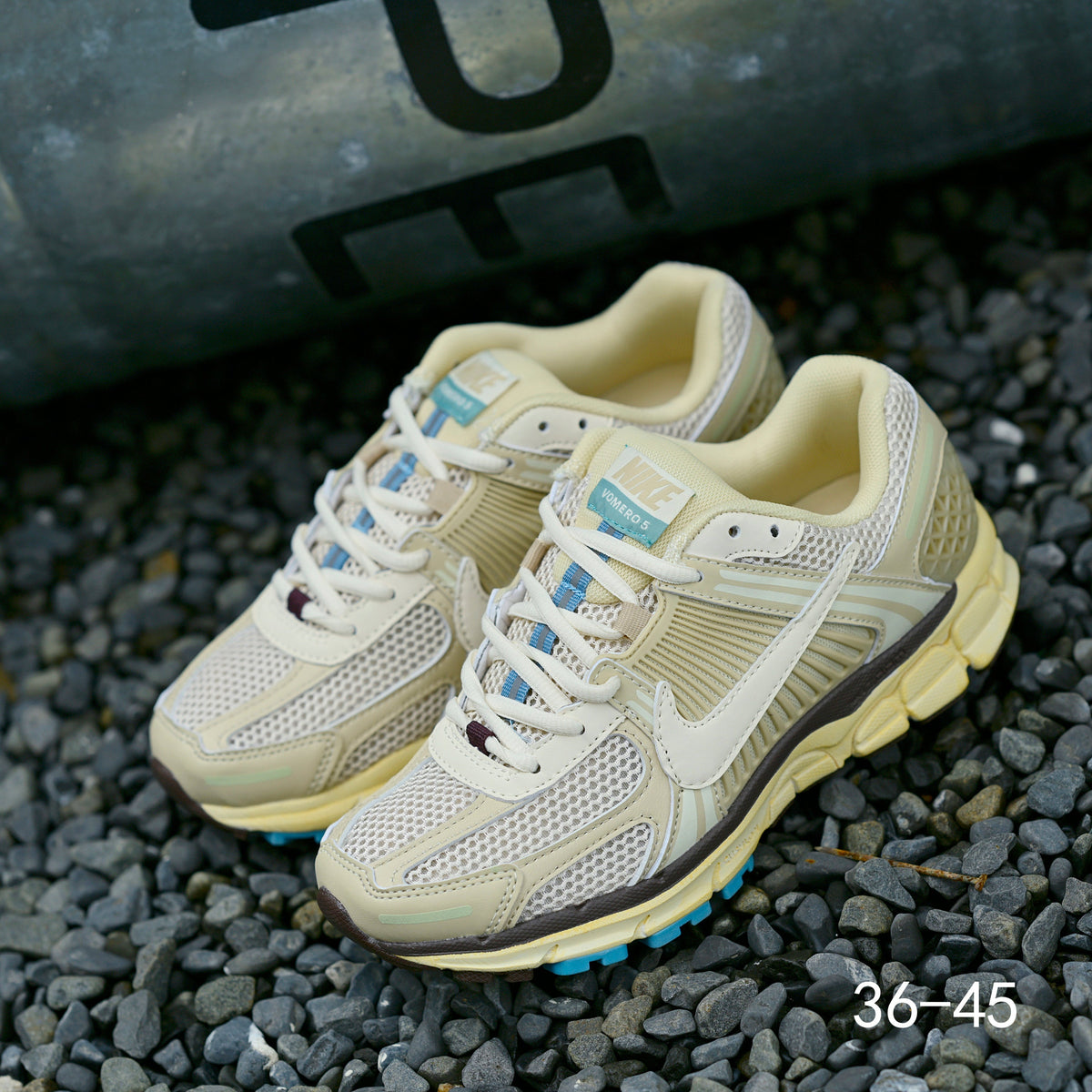 Nike Air Zoom Vomero 5 Sneakers in Pale Green and Blue