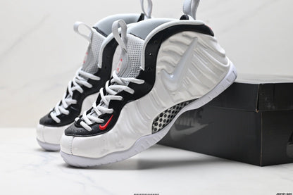 Nike Air More Uptempo White and Black Basketball Sneakers