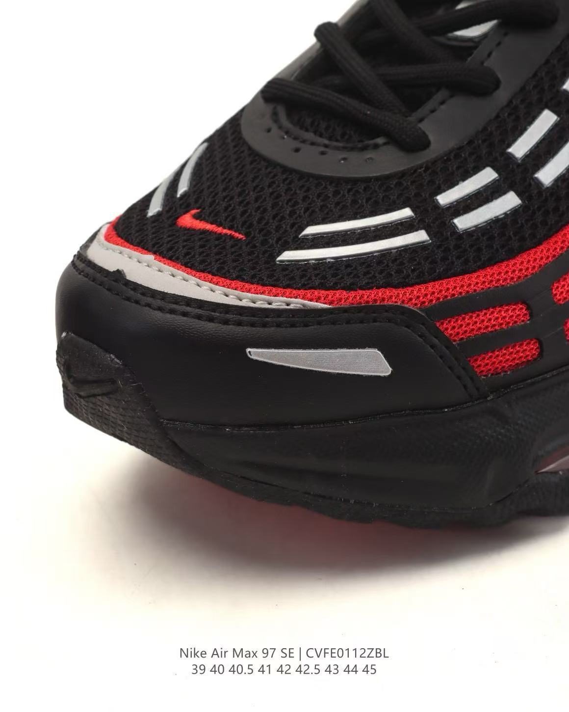 Nike Air Max 97 SE Black Red Sneakers CVFE0112ZBL