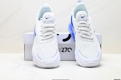 Nike Air Max 270 React White and Blue Sneakers JFD268-FDK