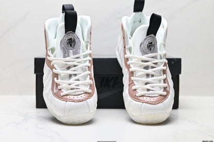 Nike Air Foamposite Penny Hardaway White and Rose High-Top Sneakers