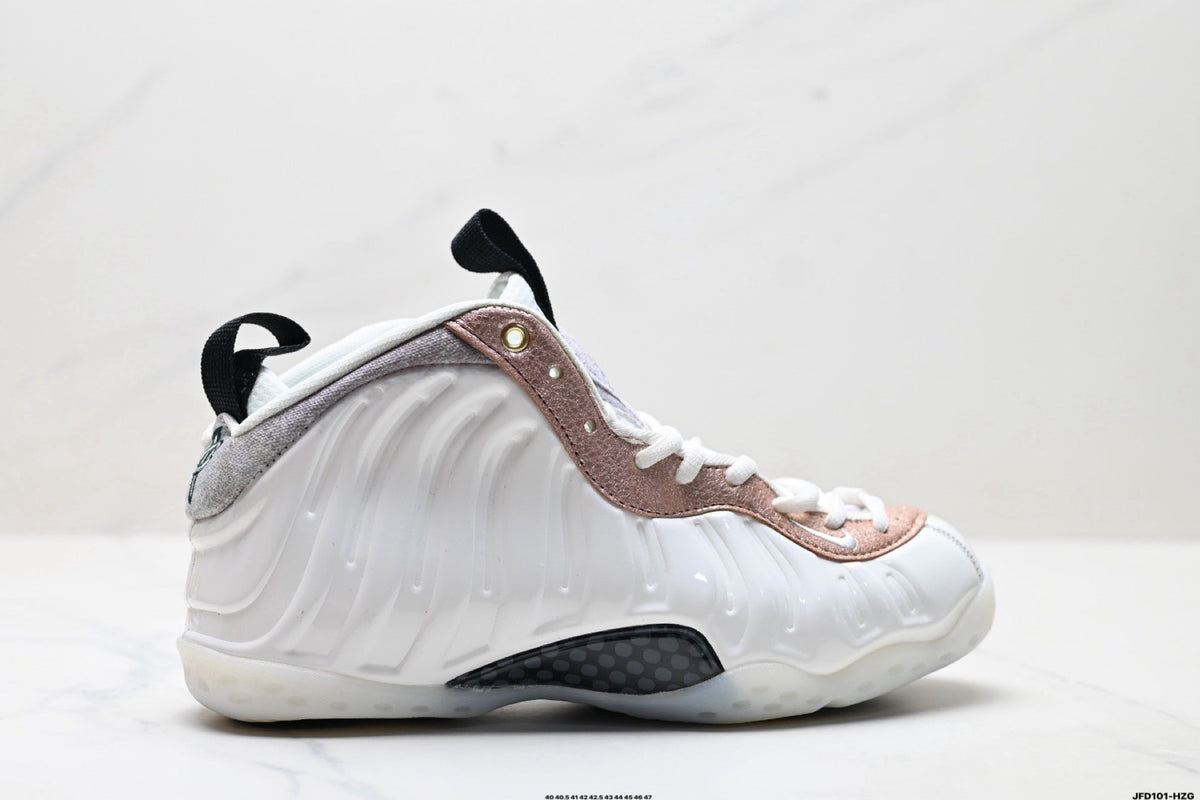 Nike Air Foamposite Penny Hardaway White and Rose High-Top Sneakers