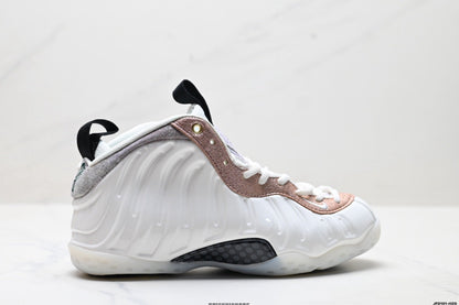 Nike Air Foamposite Penny Hardaway White and Rose High-Top Sneakers