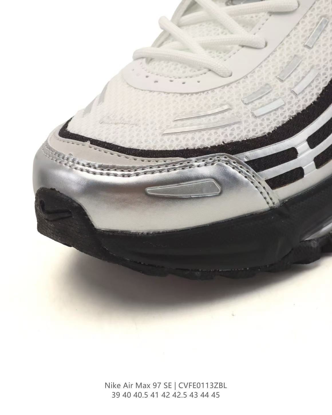 Nike Air Max 97 SE White Silver Gold Sneakers CVFF013ZBL