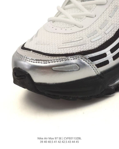Nike Air Max 97 SE White Silver Gold Sneakers CVFF013ZBL