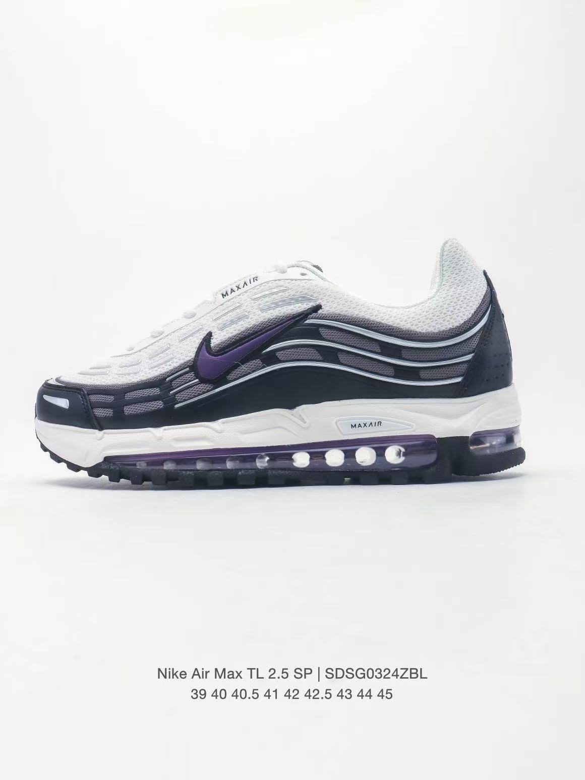 Nike Air Max TL 2.5 SP White Purple Sneakers SDSG0324ZBL