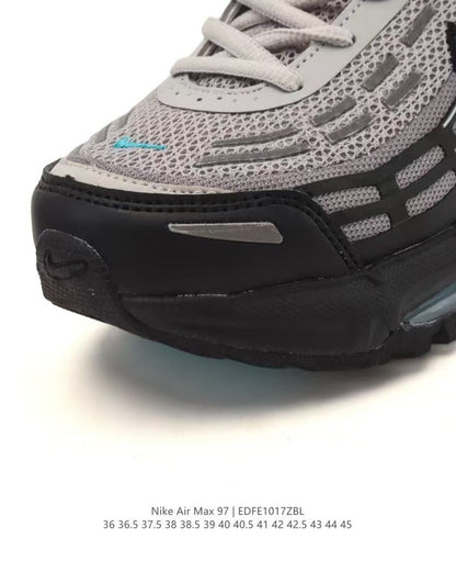 Nike Air Max 97 Grey and Black Sneakers EDE1017ZBL