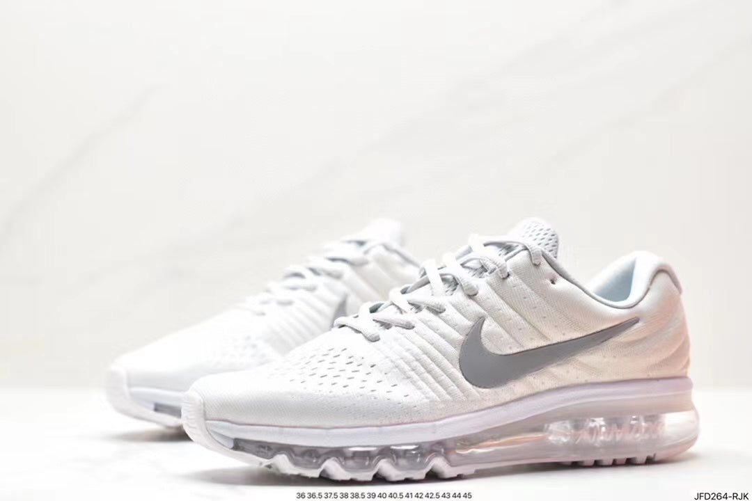 Nike Air Max 270 White and Silver Sneakers