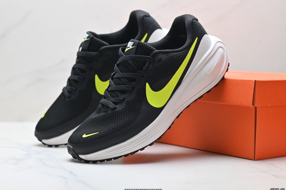 Nike Revolution 8 Running Shoes, Black and Volt