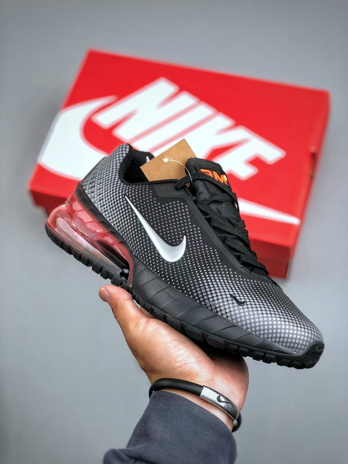 Nike Air Zoom Spiridon Black Red Running Shoes
