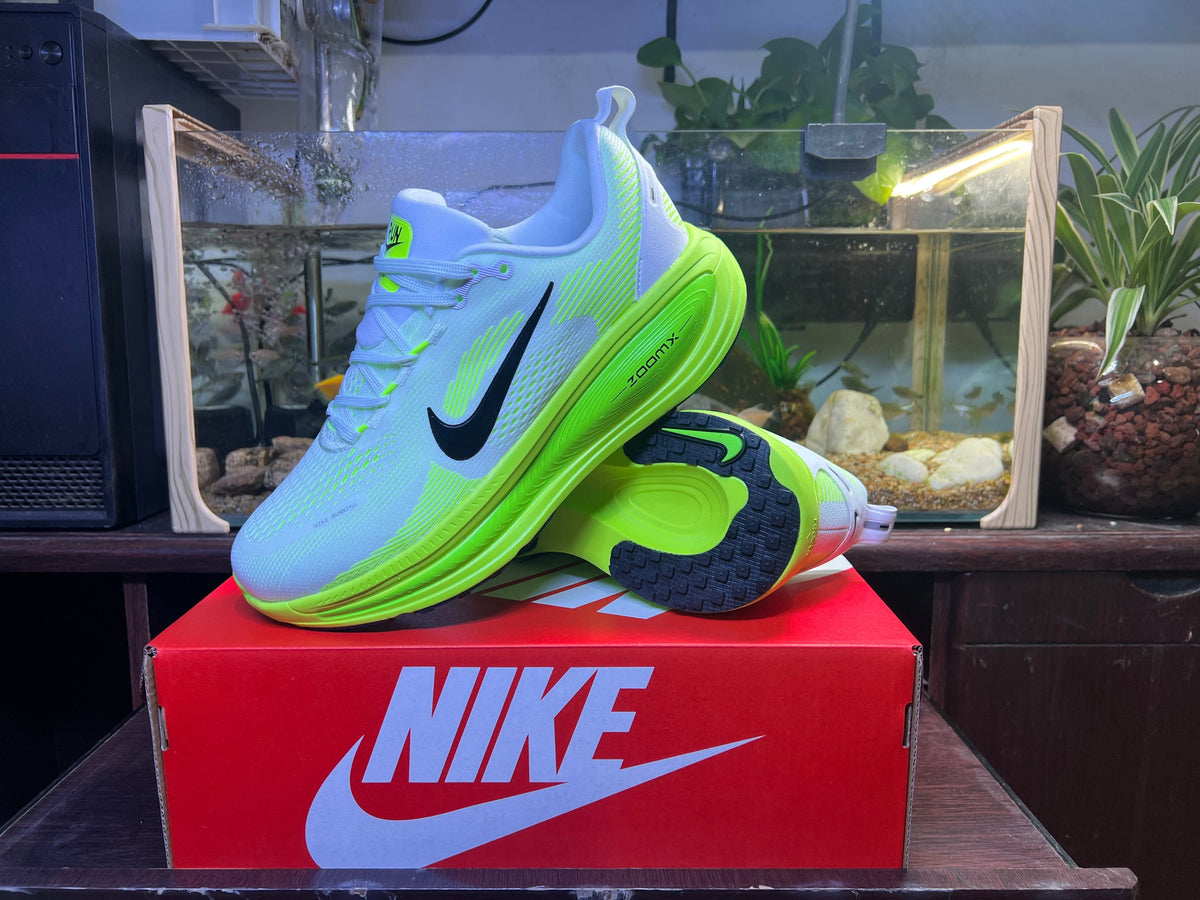 Nike Vomero 18 Running Shoes in Blue and Volt Green