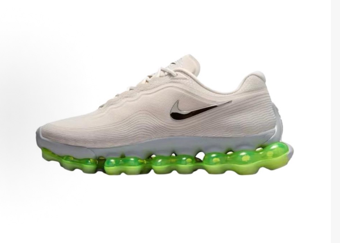 Nike Air Liquid Max Running Shoes in White and Green