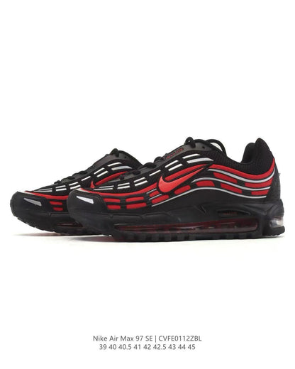 Nike Air Max 97 SE Black Red Sneakers CVFE0112ZBL