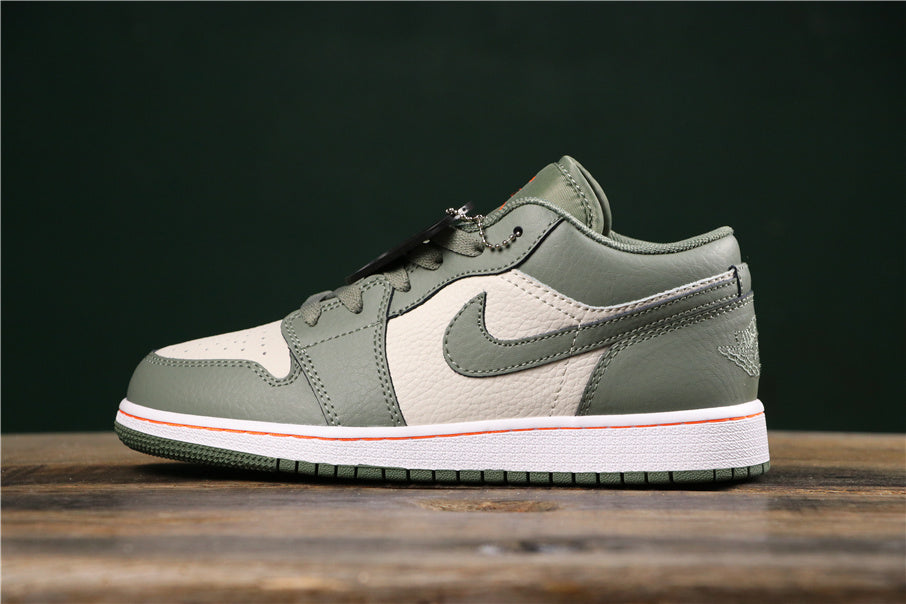 Nike Dunk Low Sneakers in Sage Green and White