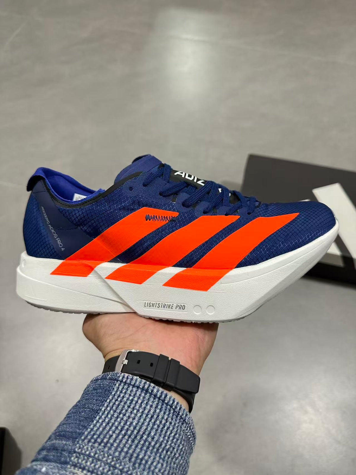 Nike Adizero Lightstrike Pro Running Shoes, Navy and Orange