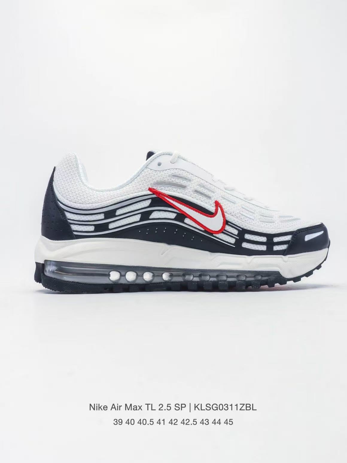 Nike Air Max TL 2.5 White and Navy Sneakers