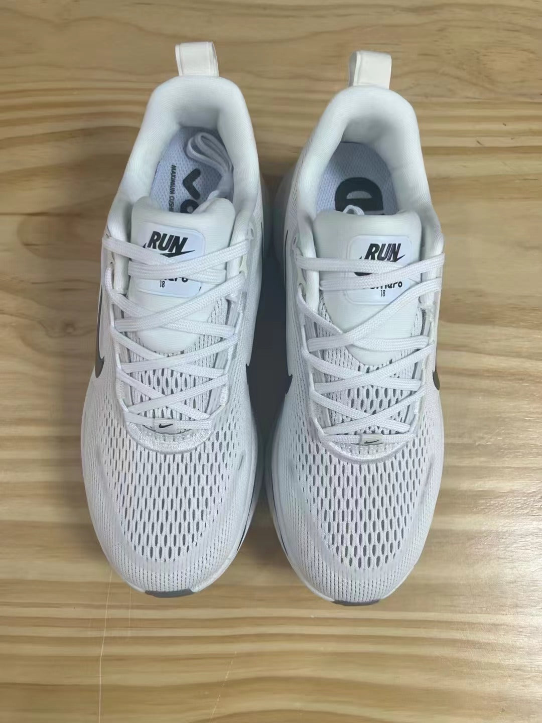 Nike Vomero 18 Running Shoes, White with Dark Swoosh