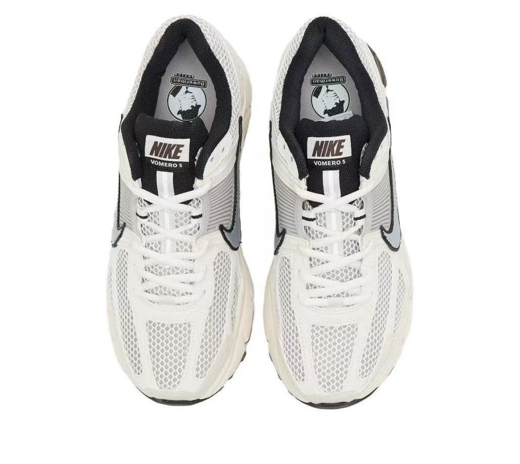 Nike Vomero 5 Sneakers in Metallic Silver and White