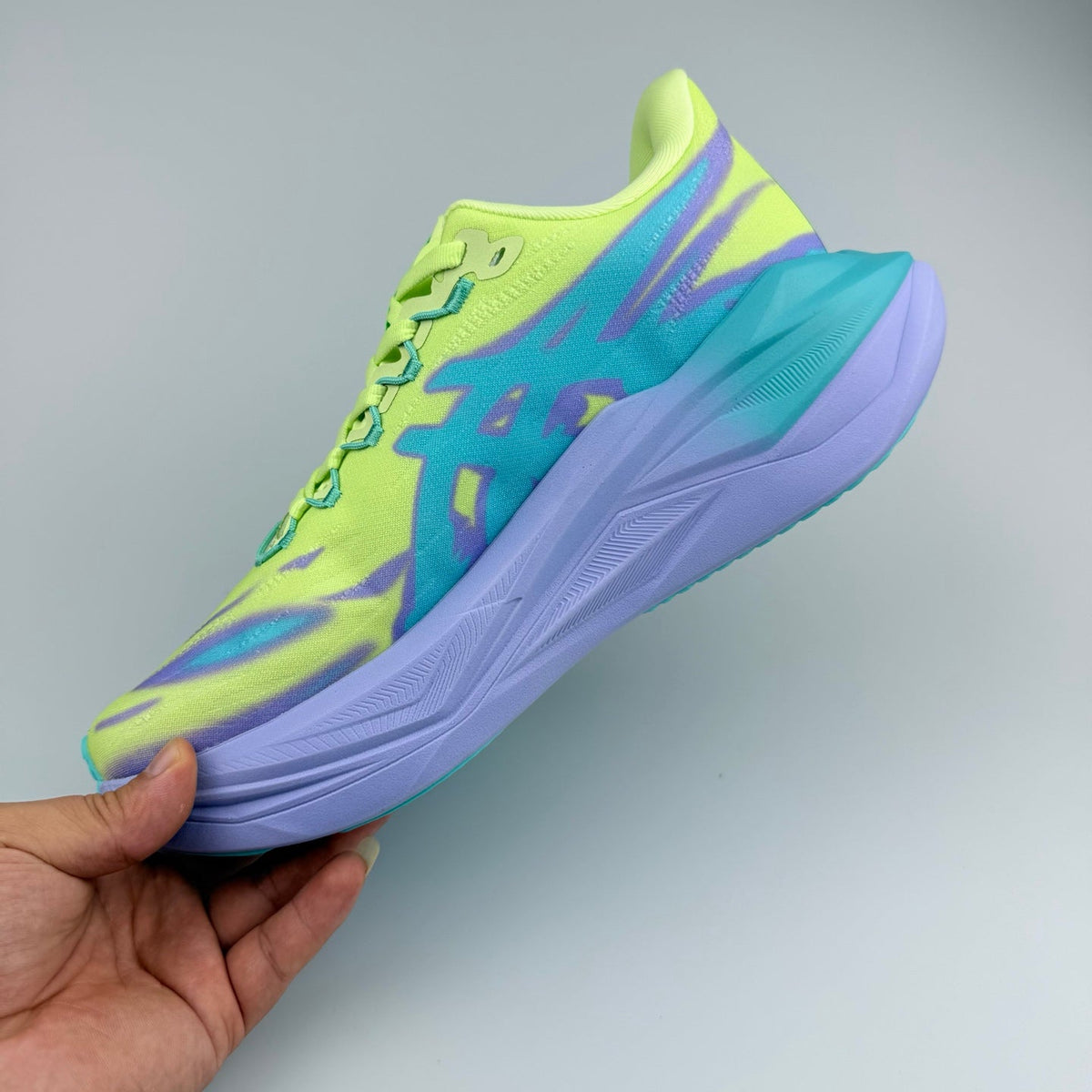 Nike Running Shoes in Volt Green, Teal and Purple