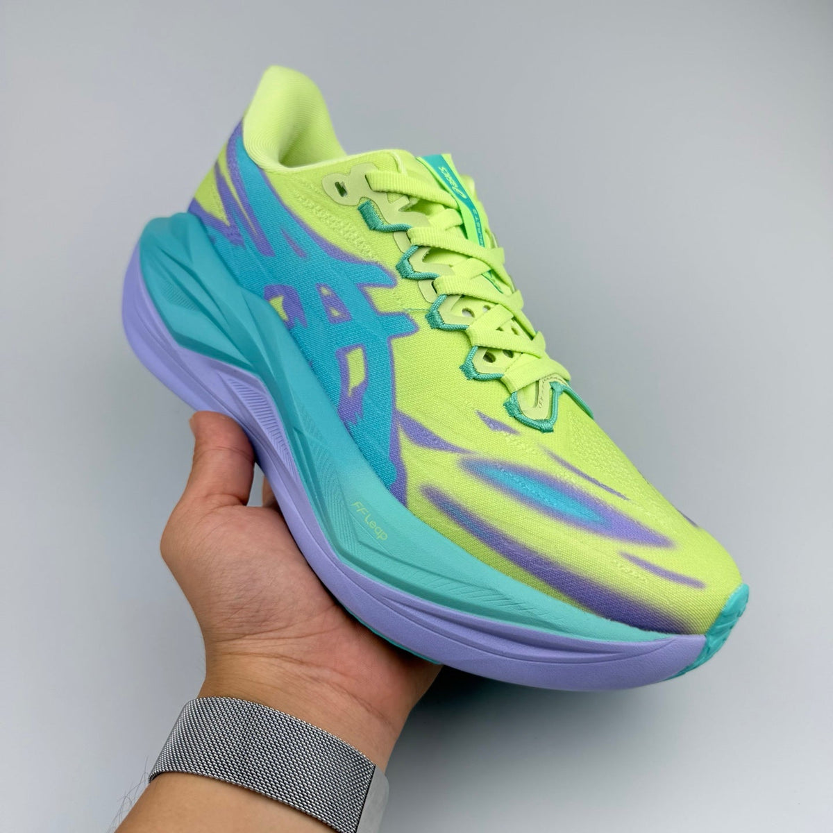 Nike Running Shoes in Volt Green, Teal and Purple