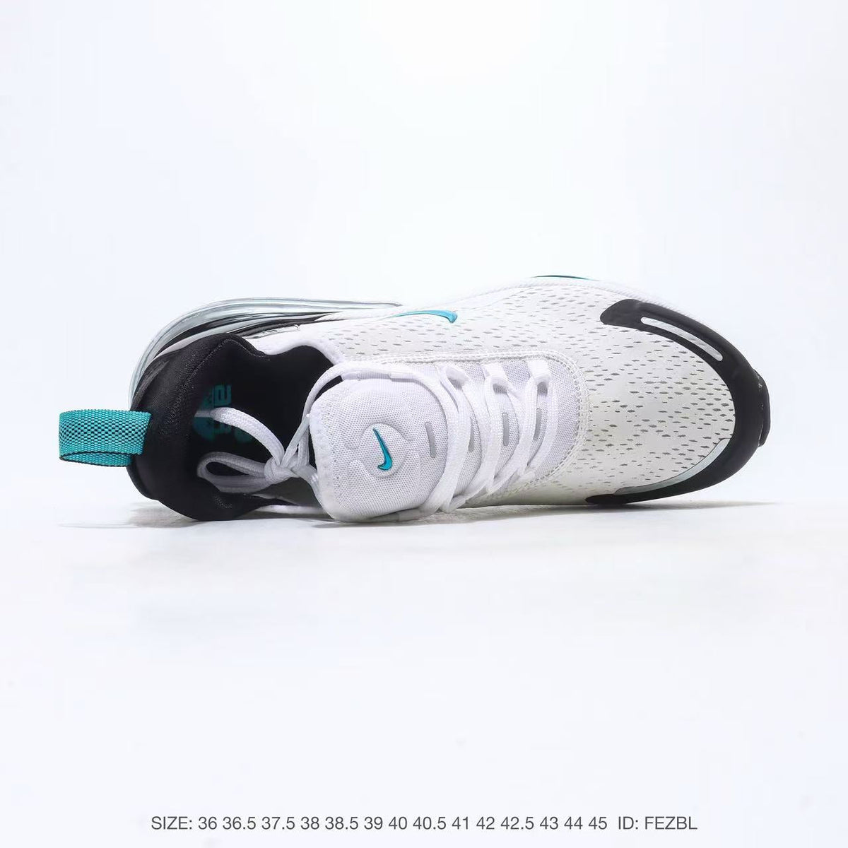 Nike Air Max 270 White Black Teal Sneakers