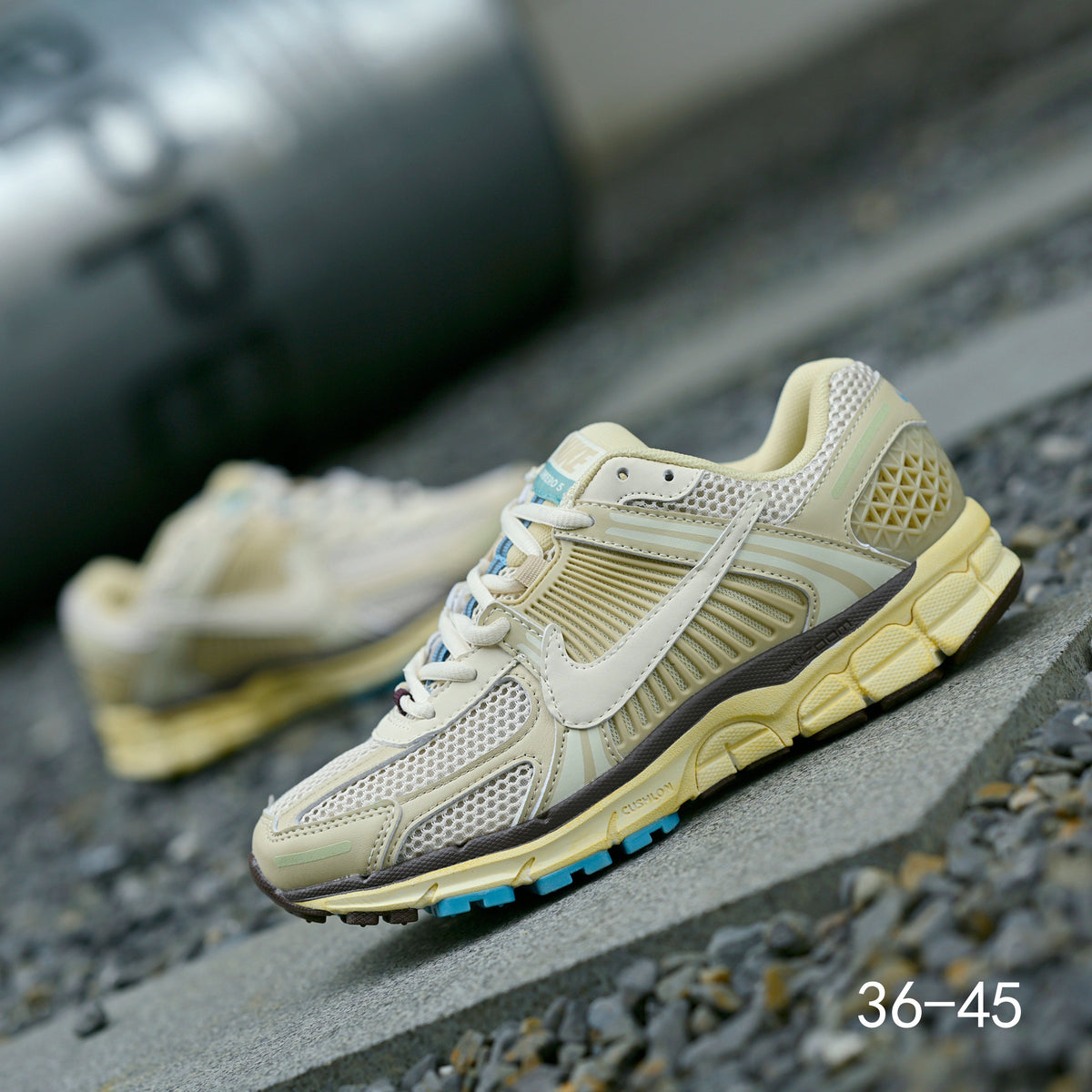 Nike Air Zoom Vomero 5 Sneakers in Pale Green and Blue
