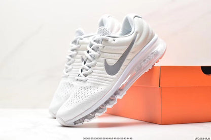 Nike Air Max 270 White and Silver Sneakers