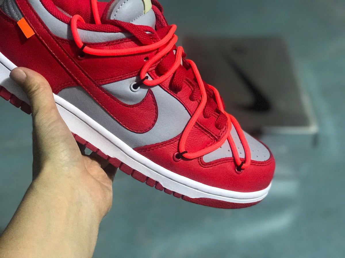 Nike Dunk Low LTHR / OW Red Gray Sneakers CT0856-600