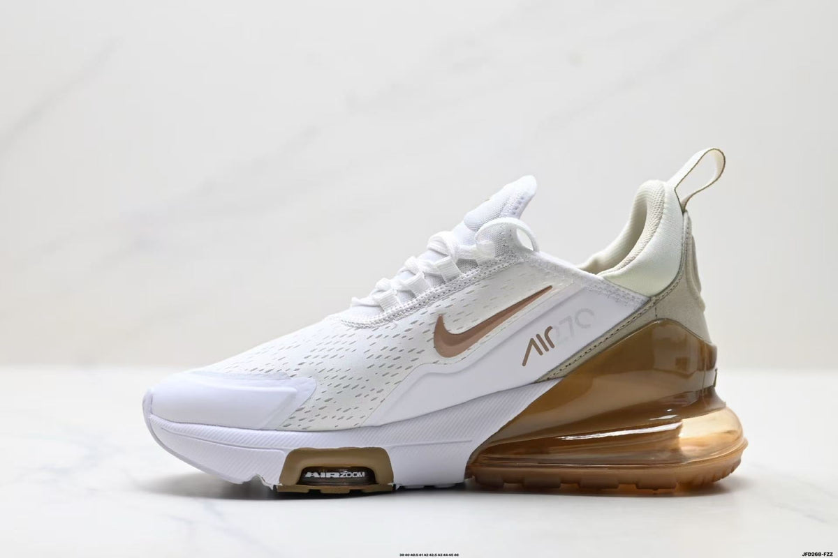 Nike Air Max 720 White and Tan Sneakers