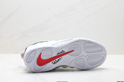 Nike Air More Uptempo White and Black Basketball Sneakers