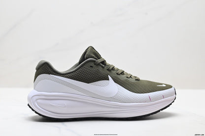 Nike Revolution 8 Olive Green and White Running Shoes