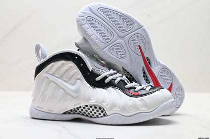 Nike Air More Uptempo White and Black Basketball Sneakers
