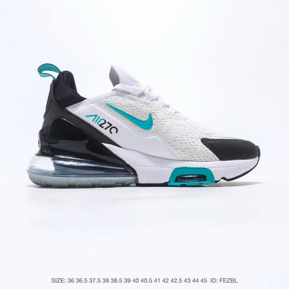 Nike Air Max 270 White Black Teal Sneakers