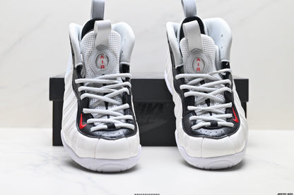 Nike Air More Uptempo White and Black Basketball Sneakers
